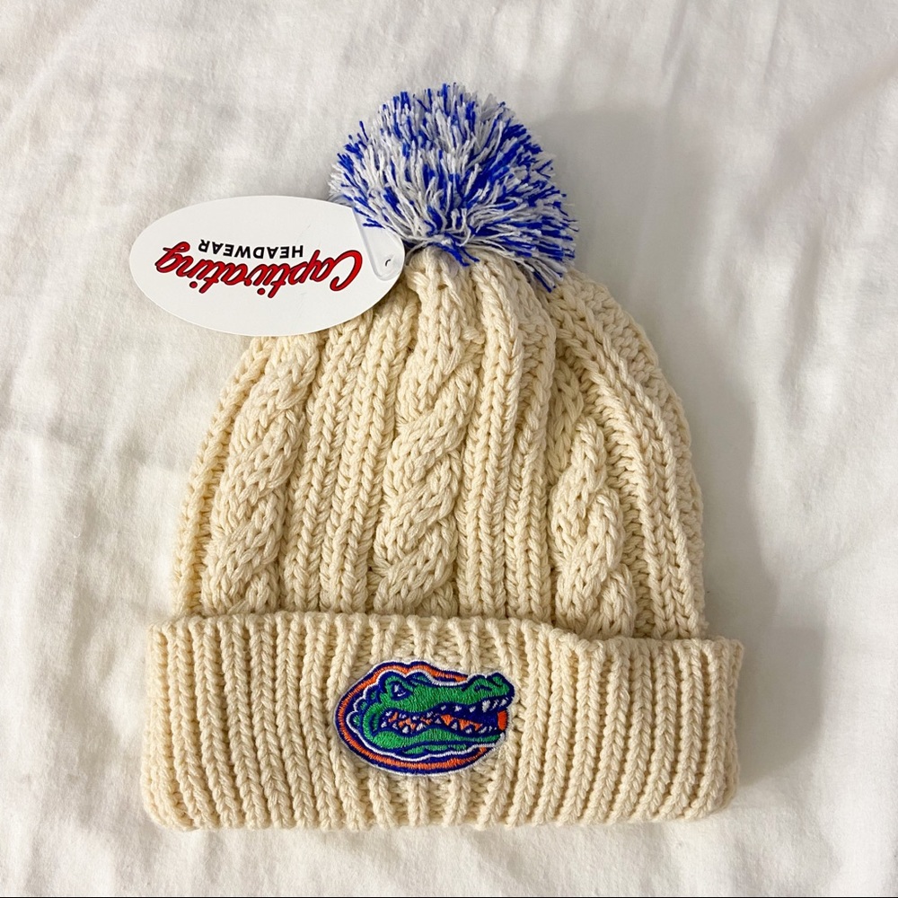 Florida Gator Knit Pom Pom Beanie